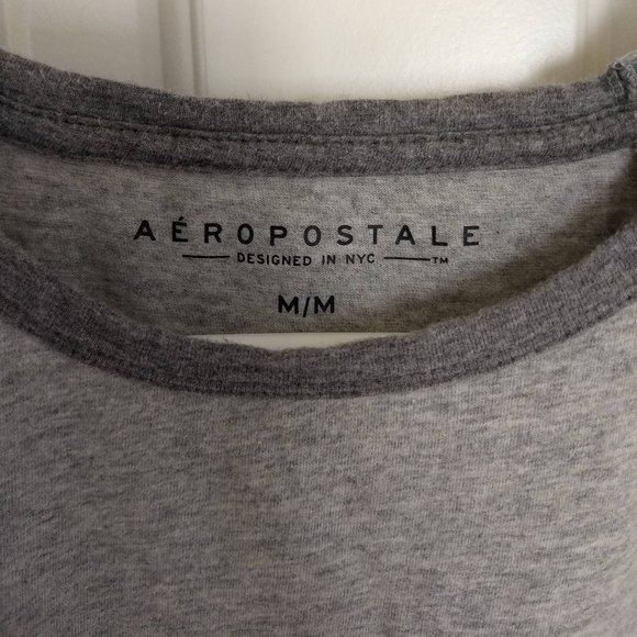 Aeropostale Gray Short Sleeve Raglan Tee - Picture 2 of 3